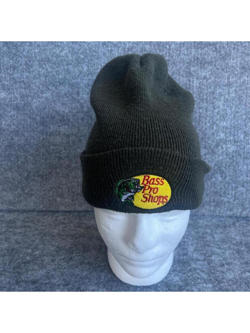 Bass Pro Shop Knit Beanie Hat Dark Green Cuffed One SizeFishing #outdoor#hunting